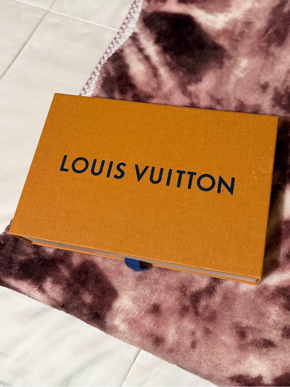Louis Vuitton Orange Presentation Box with Navy Logo